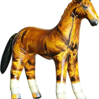 Jet Creations 38" L, Inflatable Horse Toys, Golden Brown Blow-Up Horse Toy Figure for Decoration or Play, Livestock Them