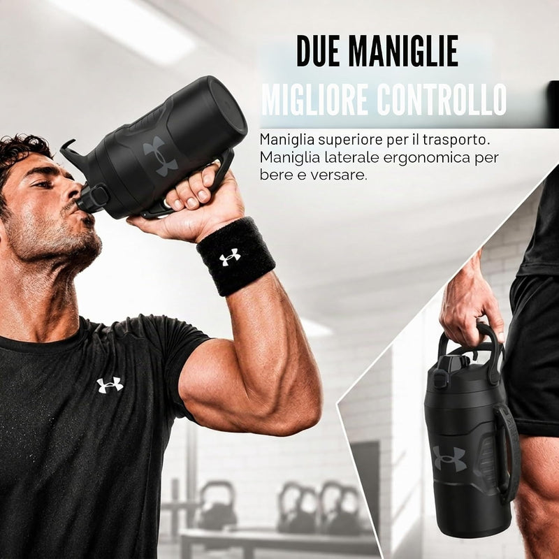 Under Armour Insulated Water Bottle with Handle & Fence Hook, 64oz