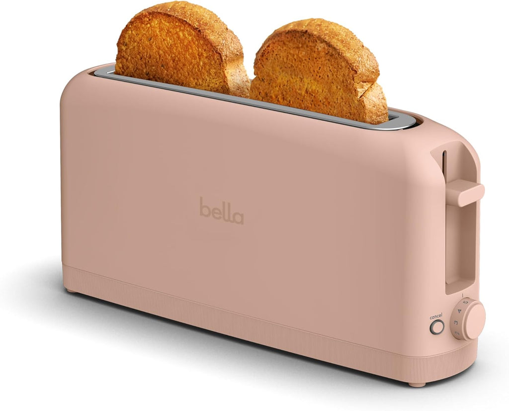 bella Fits-Anywhere 2-Slice Slim Toaster, Long Slot & Extra Wide, Blossom
