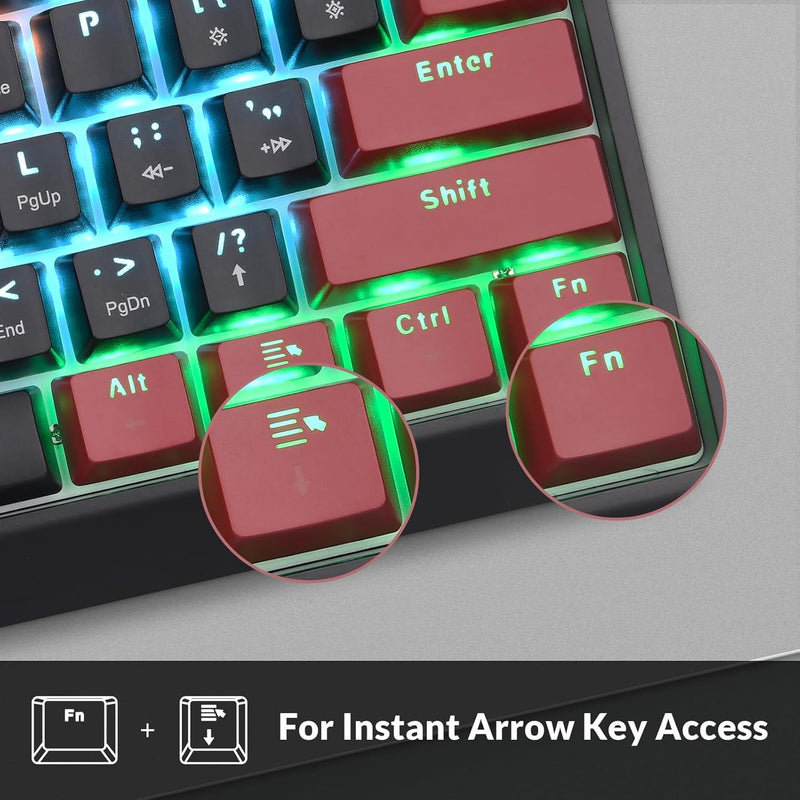 Rii RK806 60% Mechanical Gaming Keyboard 61 Keys