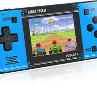 Handheld Game for Kids -Preloaded 220 Retro Video Games, Portable Gaming Player with Rechargeable Battery 3.0" LCD Screen, Mini Arcade Electronic Toy Gifts for Boys Girls (Black+Blue)
