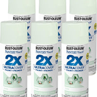 Rust-Oleum 329200-6PK Painter's Touch 2X Ultra Cover Spray Paint, 12 oz, Gloss Modern Mint, 6 Pack