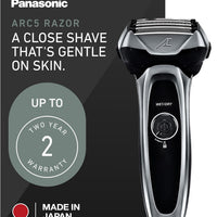 Afeitadora eléctrica Panasonic Arc5 con tecnología de sensor de afeitado, para uso seco o mojado.
