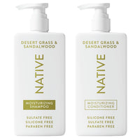Native Desert Grass & Sandalwood Moisturizing Conditioner contains Naturally Derived Ingredients | All Hair Types - Color & Treated, Fine to Dry Damaged |Sulfate & Dye Free, 16.5 fl oz each (2 Pack)