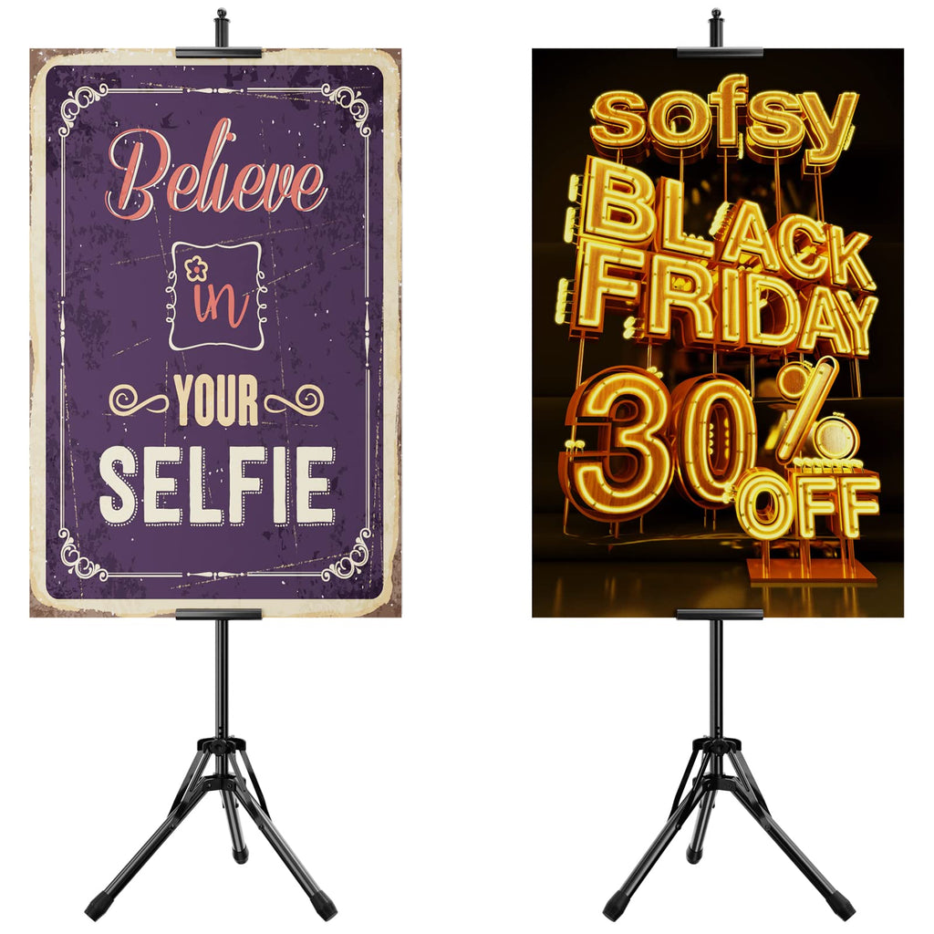 WHAUU 2Pack Poster Stands for Display, Double-Sided Sign Holder Stand