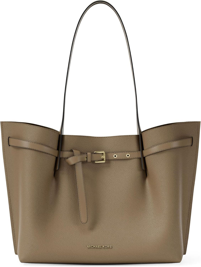 Michael Kors Women's Emilia Large Tote, Husk/Pebbled Leather, One Size