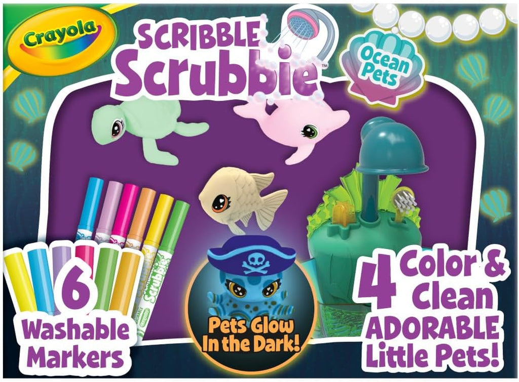Crayola Scribble Scrubbie Glow Lagoon Pets, Sea Animal Toys