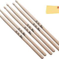 Vic Firth SDC Signature Series Danny Carey Drumsticks - 3-Pack Bundle with Austin Bazaar Polishing Cloth