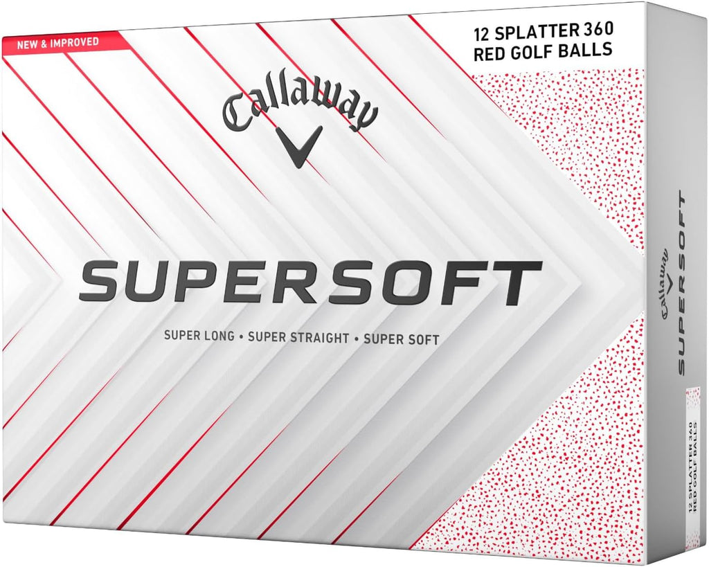 Callaway Golf Supersoft Golf Balls (2025, Red Splatter)