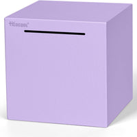 Hicocool Piggy Bank for Adults Must Break to Open, Unbreakable Stainless Steel Money Saving Box (Purple, 5.9 inch)