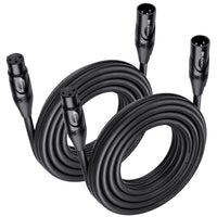 Cable Matters 2-Pack Premium XLR to XLR Cable, Microphone Cable, M-F, 20ft
