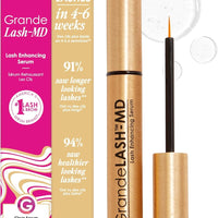 Grande Cosmetics GrandeLASH-MD Suero Potenciador de Pestañas - Fórmula Infundida con Péptidos y Vitaminas para Pestañas más Largas, Gruesas y de Aspecto más Completo - Probado por Oftalmólogos