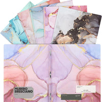 Ddaowanx Folders with 2 Pockets and 3 Prongs,12Pcs Cute Marble Style Folder
