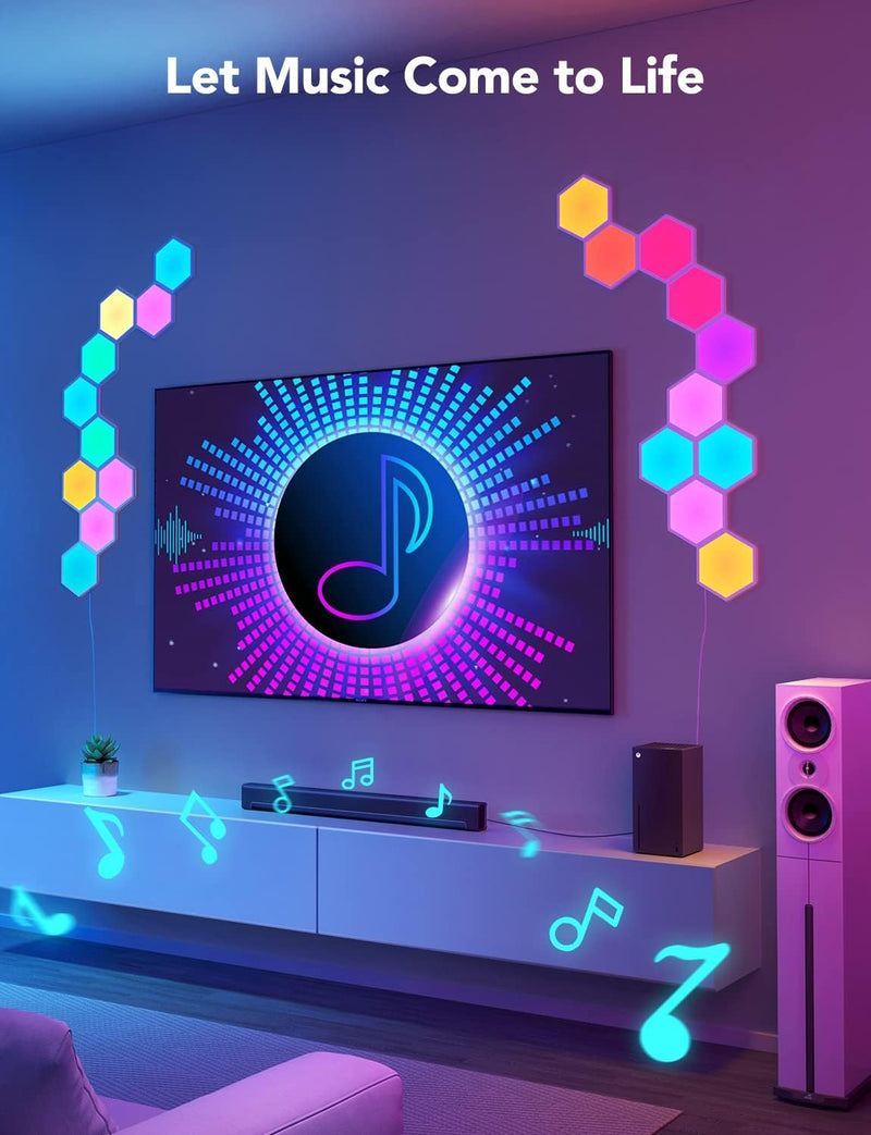 Govee Glide Hexa Light Panels, RGBIC Hexagon LED Wall Lights