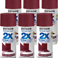 Rust-Oleum 334062-6PK Painter's Touch 2X Ultra Cover Spray Paint, 12 oz, Satin Claret Wine, 6 Pack