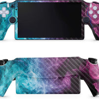 Carbon Fiber Gaming Skin Compatible with PS5 Portal Remote Player - Mystic Smoke - Premium 3M Vinyl Protective Wrap Deca