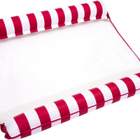 Aqua 2-in-1 Catalina XL Pool Float & Hammock – 1-2 Person, Multi-Purpose, Inflatable Pool Floats for Adults – Burgundy/White Stripe