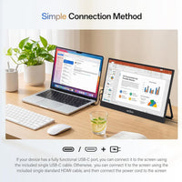 InnoView 2K Portable Monitor 15.6" QHD 100% sRGB, Built-in 180° Adjustable Stand Travel Monitor USB C Standard HDMI Ultra-Slim Portable Monitor for Laptop MacBook Phone PS5 Xbox Switch