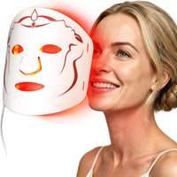 SMOOTHPRO Máscara de terapia de luz roja para arrugas faciales, máscara facial portátil de silicona, terapia de luz para cara completa, incluso tono de piel, líneas finas y arrugas, tratamiento de 10