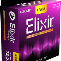 Elixir Strings, Acoustic Guitar Strings, 80/20 Bronze with NANOWEB Technology, Longest-Lasting Bright and Focused Tone w