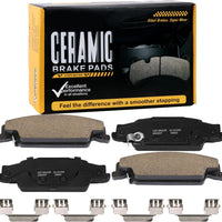 HECHENQICHE D922 Front Ceramic Brake Pads Kit Fit For Cadillac CTS 2003-2007, For Cadillac STS 2005-2011, For Pontiac Gr