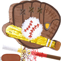 WERNNSAI Baseball Piñata - Baseball Birthday Decorations, Baseball Gloves