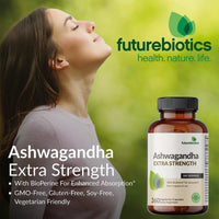 Visita la tienda de Futurebiotics Futurebiotics Ashwagandha Extra Strength - Soporte para el estrés y el estado de ánimo, 100 cápsulas