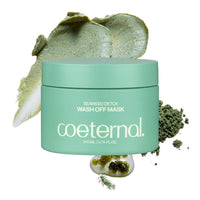 coeternal Seaweed Detox Wash Off Mask, Cooling Korean Clay Mask with Bentonite, Kaolin, Glycerin & Seaweed Extracts for