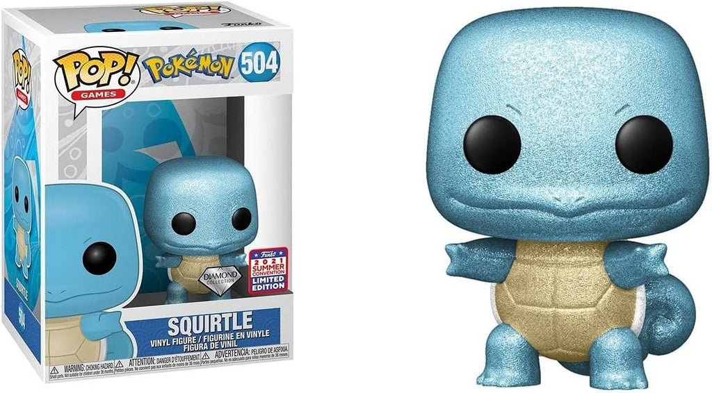Funko POP! Games: Pokemon Squirtle Diamond Collection 2021 FunKon Exclusive 504 Shared Summer