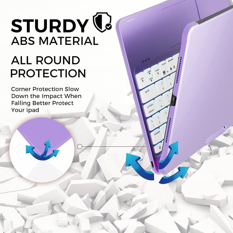 Funda con Teclado NOKBABO para iPad 10/11 (A16) y Air 11" (M4/M3/M2) - Morado Metálico