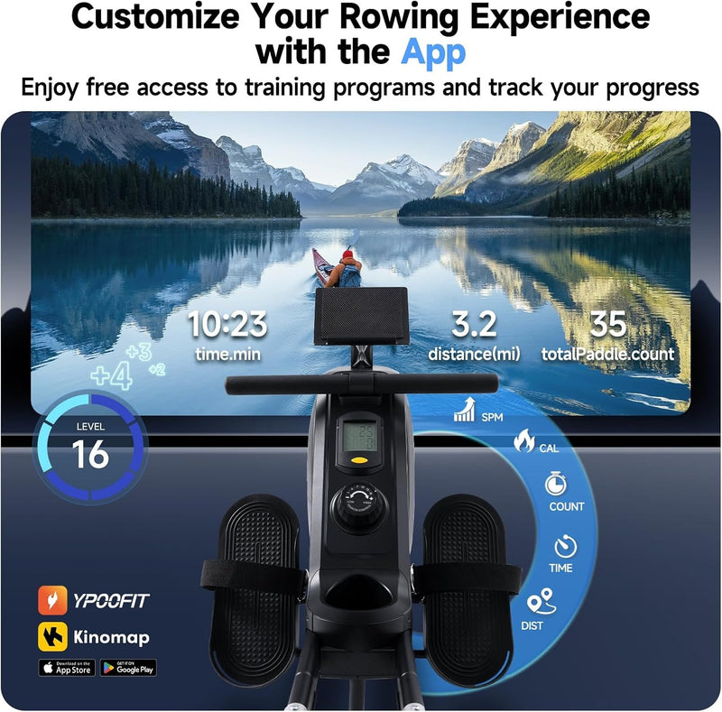 YPOO store Home rowing machine, 350 lb capacity
