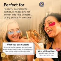grace & stella Parches para debajo de los ojos (12 pares) Mascarillas para ojos hinchados y ojeras - Rellenos navideños para adolescentes, regalos de Navidad para mujeres, regalos de intercambio