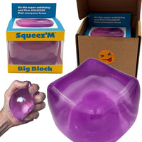 Original Big Block Premium Stress Cube, Purple Squishy Fidget Toy, Adults