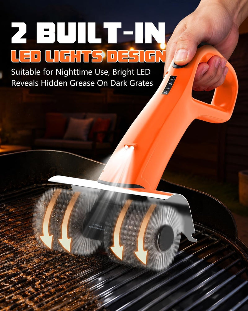 PUNOLAZY Electric Grill Brush Bristle Free BBQ Grill Brush for Outdoor