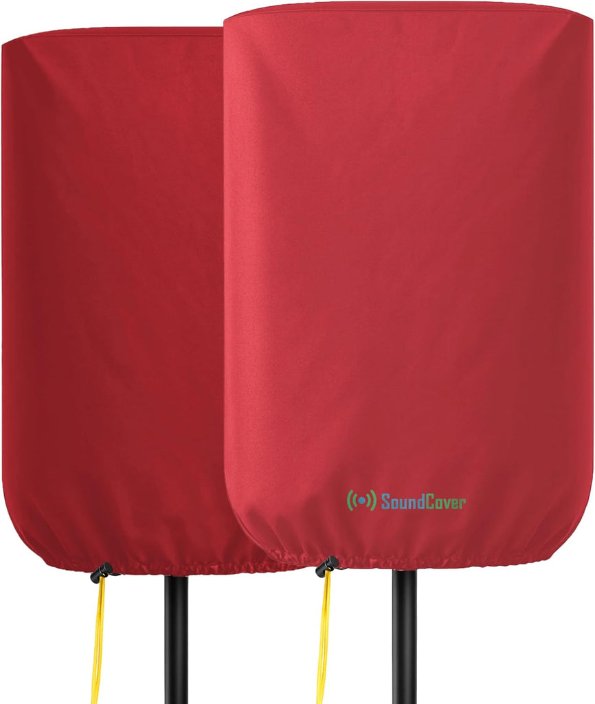 SoundCover Professional Grade 600D Protective Cover for Stand Mounted 12" PA/DJ Powered Speaker - Red - Includes a 420D
