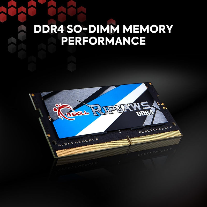 G.SKILL Ripjaws DDR4 SO-DIMM Series DDR4 RAM 32GB (2x16GB) 3200MT/s CL22-22-22-52 1.20V Unbuffered Non-ECC Notebook/Laptop Memory SO-DIMM (F4-3200C22D-32GRS)