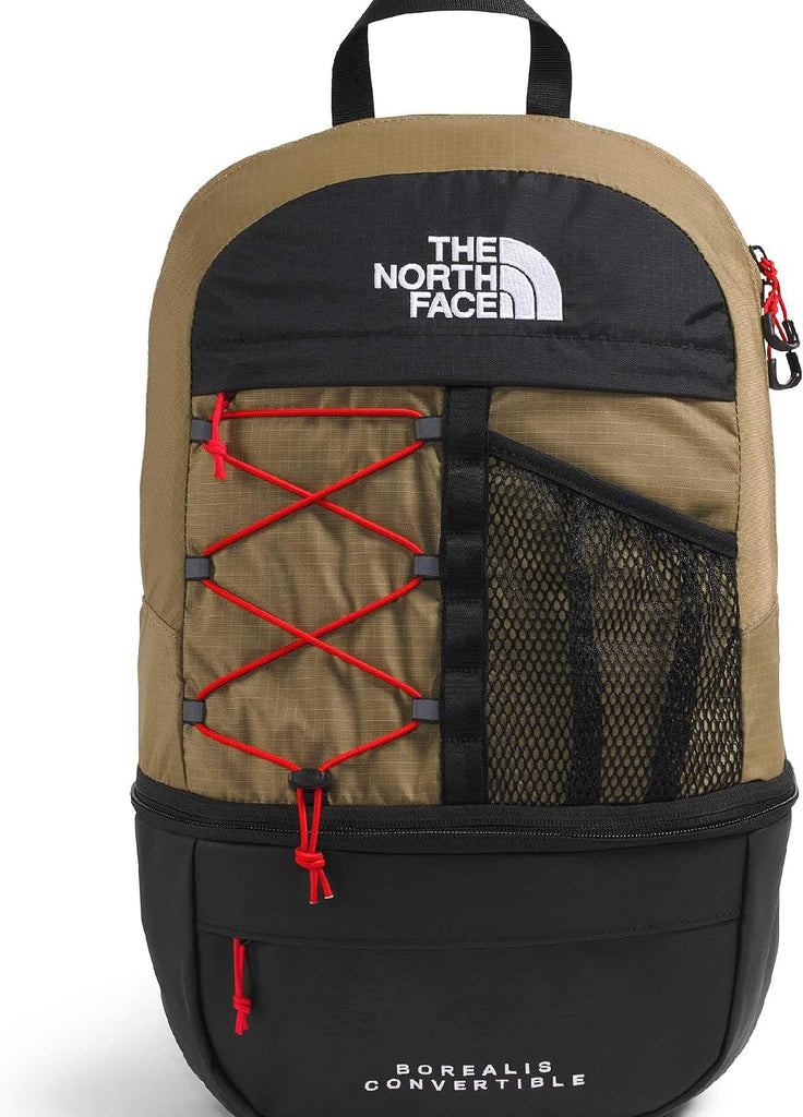 The North Face Borealis Convertible Pack, Cedar/Lava Red, One Size