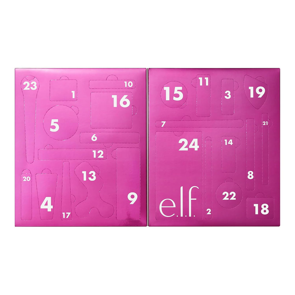 e.l.f. Sleigh the Holidays 24-Day Advent Calendar 2025, Skincare Essentials & Festive Makeup In Limited-Edition Shades, Vegan & Cruelty-Free