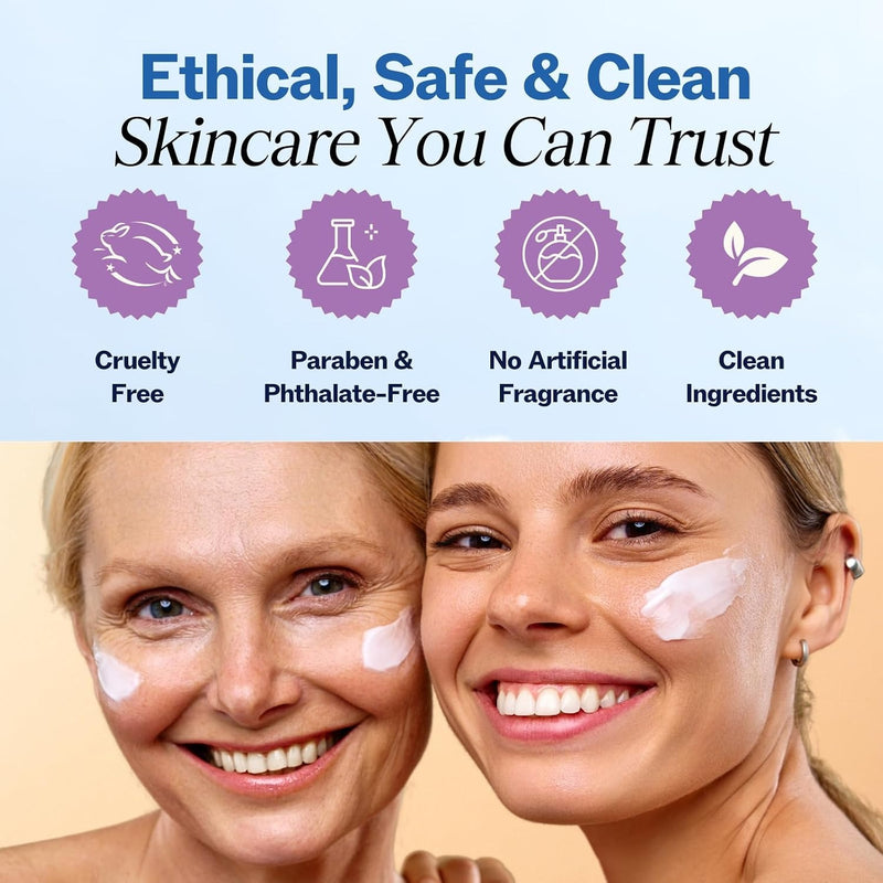 LilyAna Naturals Crema Facial Anti-Edad con Retinol para Mujeres – Crema para Arrugas y Cuello Reafirmante, Humectante de Retinol para Rostro con Ácido Hialurónico, Crema de Noche Hidratante para