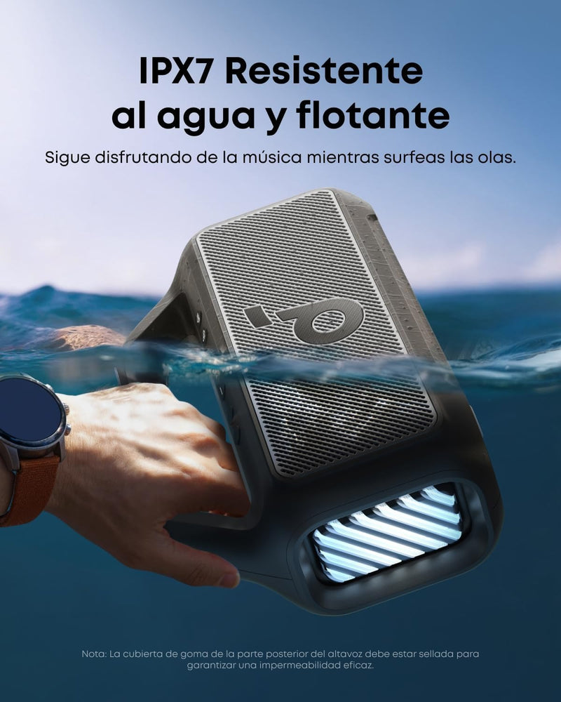 Soundcore Boom 2 by Anker, 80W Outdoor Bluetooth Speaker, 24H Playtime
