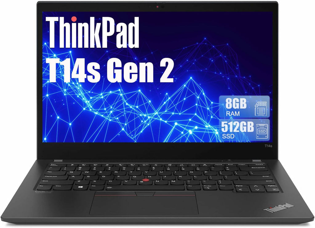 Lenovo ThinkPad T14s Gen 2 14‘ FHD Laptop Computer, 11th Intel Core i5-1135G7, 8 GB DDR4 RAM, 512 GB SSD, Fingerprint Re