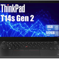 Lenovo ThinkPad T14s Gen 2 14‘ FHD Laptop Computer, 11th Intel Core i5-1135G7, 8 GB DDR4 RAM, 512 GB SSD, Fingerprint Re