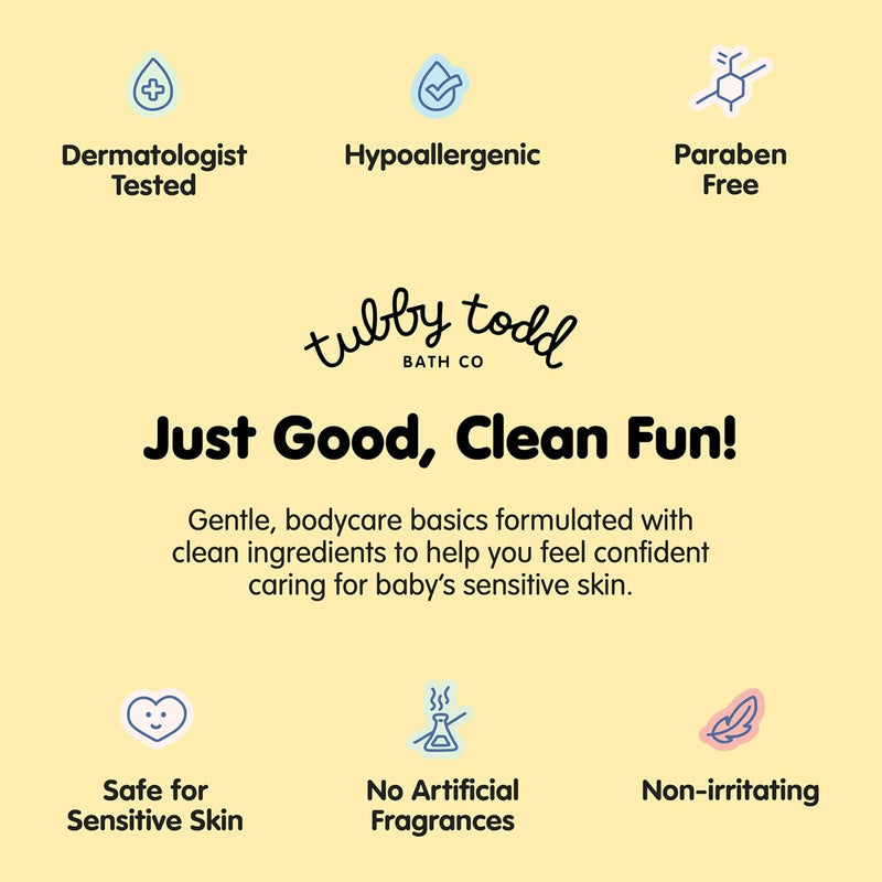 TUBBY TODD All Over Ungüento - Crema para eccema para bebé, multiuso diario, sensible, seca, irritación, crema para aliviar la piel del bebé, sin esteroides y gluten, sin fragancia, 1 paquete, 8 onzas