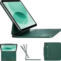 Funda con Teclado typecase Edge para iPad 11" (A16) / 10.ª Gen - Verde Medianoche