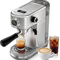 HIBREW H10B Programmable Espresso Machine with LED Display & Pressure Gauge