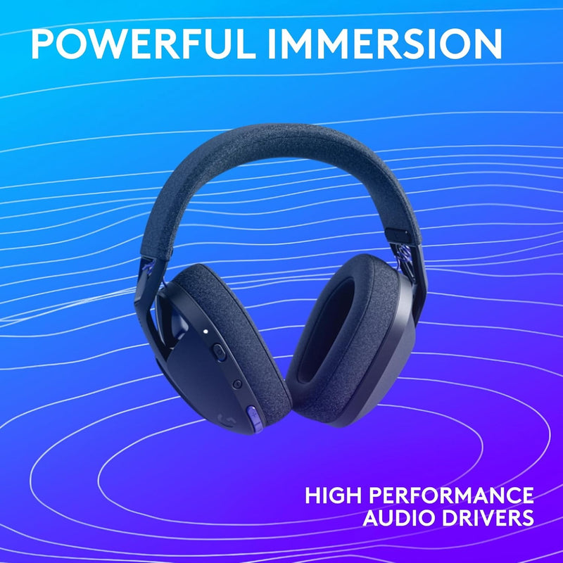 Logitech G321 Lightspeed Wireless Bluetooth Gaming Headset, Dynamic Comfort and fit, 16 kHz Boom mic, 20+ hrs Battery, PC, PS4, PS5, Nintendo Switch, Mobile - Black
