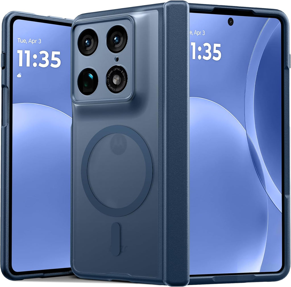 FNTCASE for Motorola Razr Fold Case, Fit for Magsafe, Hinge Protection Blue