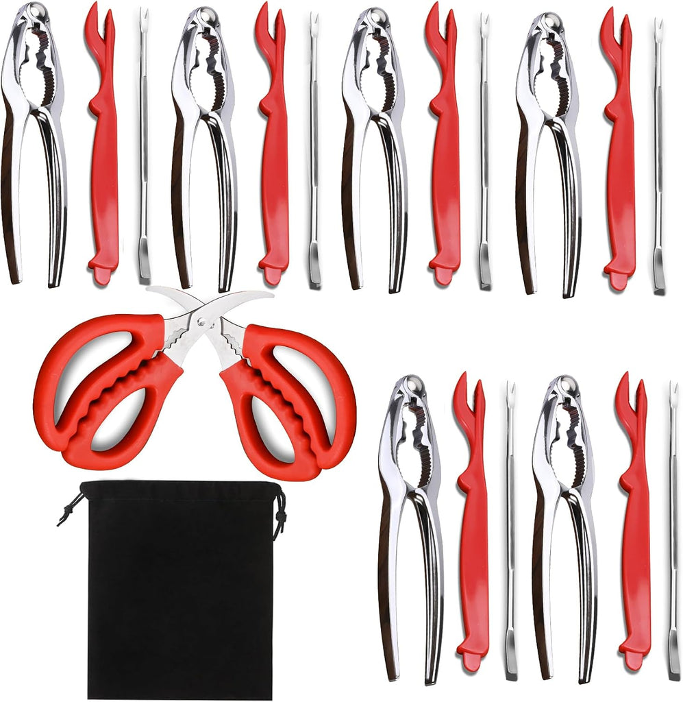 2026 Upgraded 20PCS Seafood Cracker Tool Set, Crab Crackers and Tools