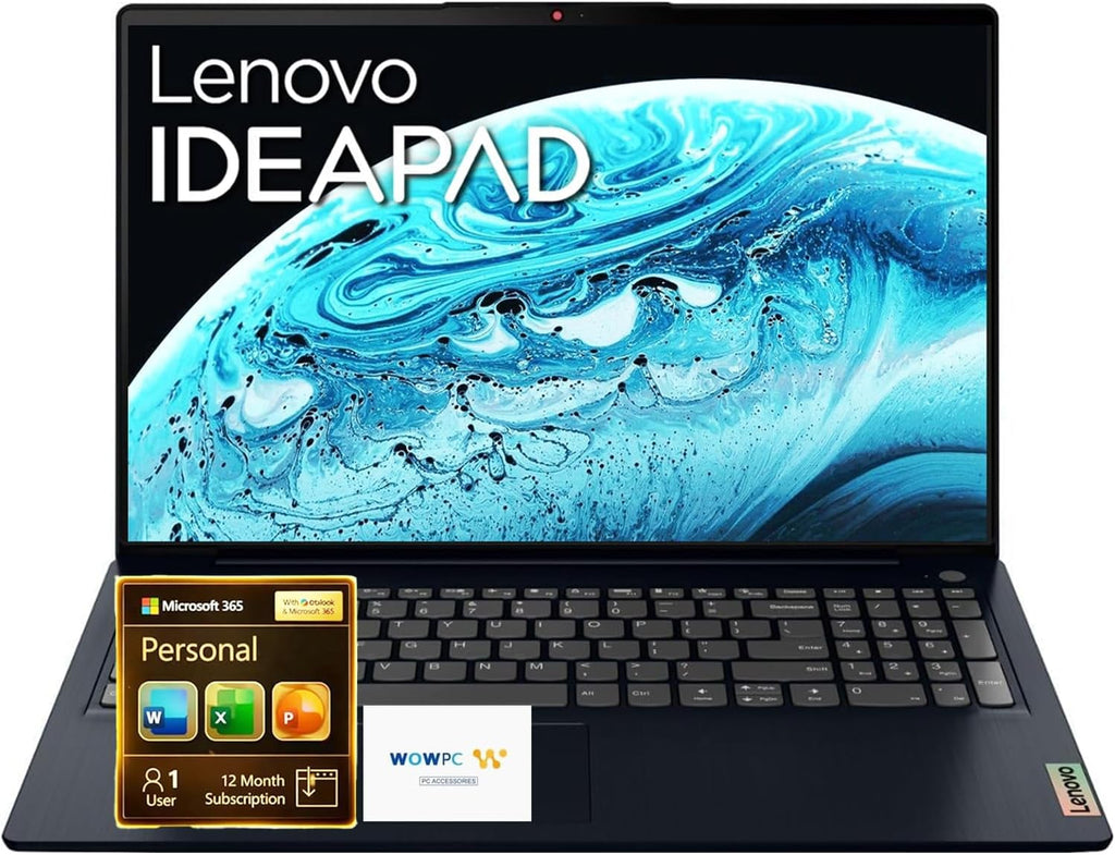 Lenovo 2026 IdeaPad Slim 3i • 15.6" FHD Laptop with Microsoft 365 Included • Intel N150 CPU • 8GB DDR5RAM • 128GB SSD •