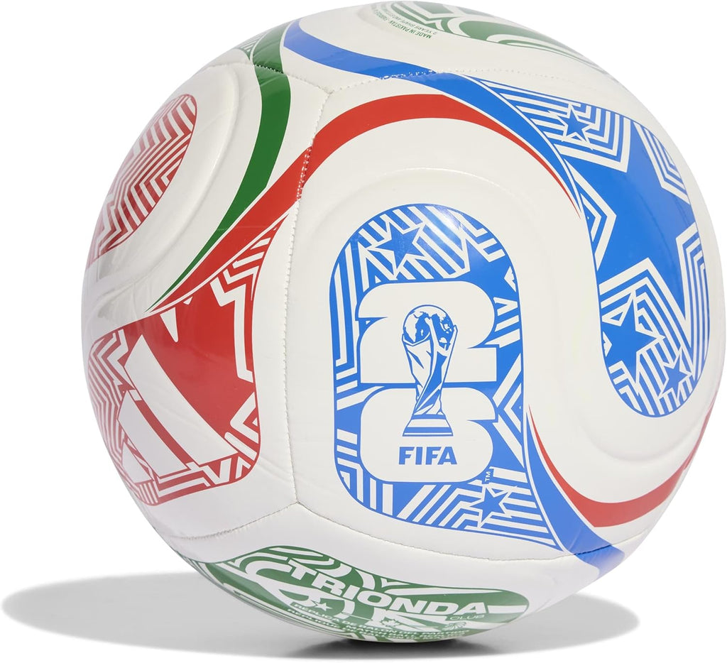 Adidas Unisex-Adult World Cup Soccer Ball, White/Vivid Red/Glory Blue/Green, 5